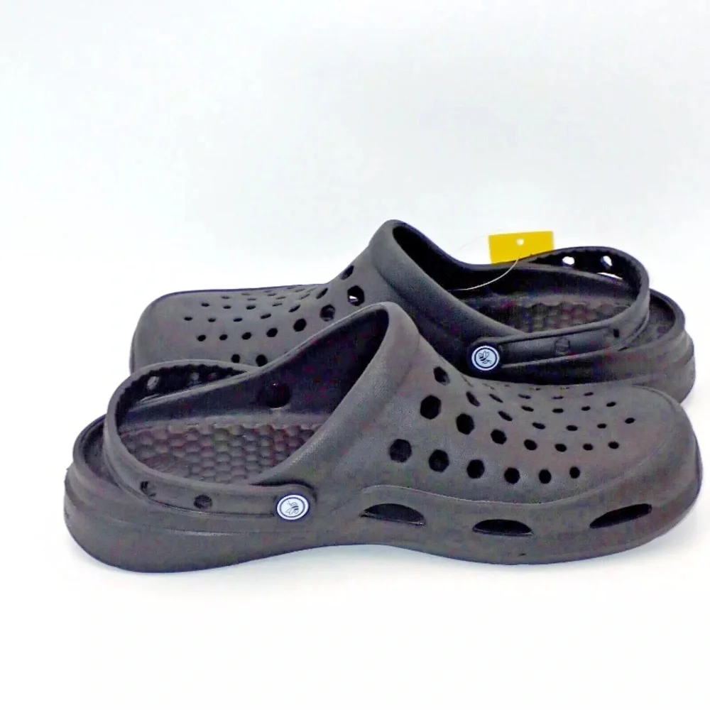 Joy Bees Rubber Shoes Clogs Sandals Slip On Black